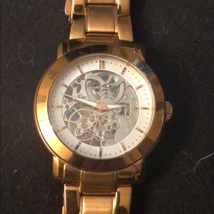 Kenneth Cole bronze skeleton watch